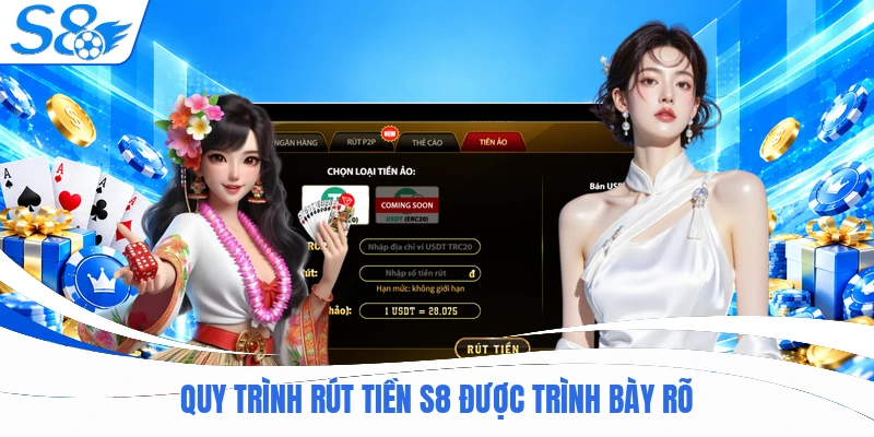 Quy trình rút tiền S8 được trình bày rõ